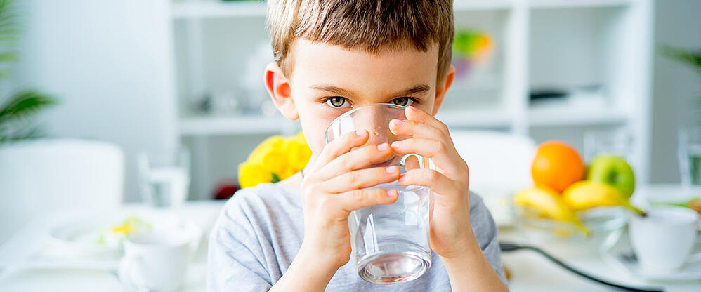 boy drinking water