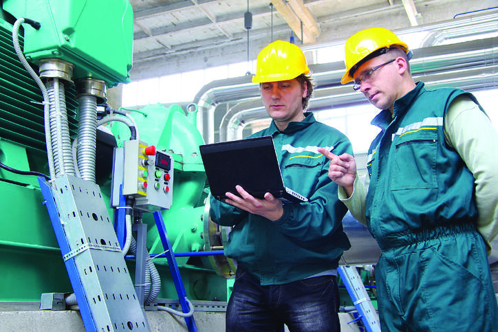 workers in a desalination plant